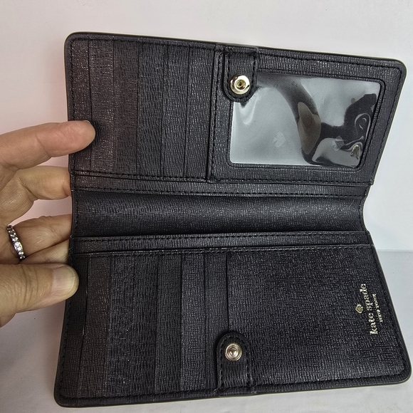 Kate Spade Leila Black Pebbled Leather Flap Shoulder Bag Extra Crossbody Strap - Picture 15 of 16